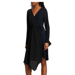 Bailey 44 Womens Two Tone kandkerchief wrap dress